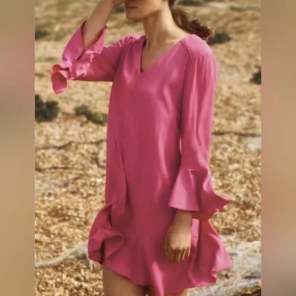 Anthropologie HD In Paris Pink Dress 10 - Picture 2 of 13
